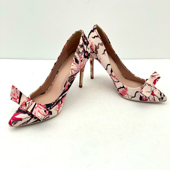 Ted Baker London Zafiip Multicolor Floral Bow Pointed Toe Pump - Picture 4 of 8